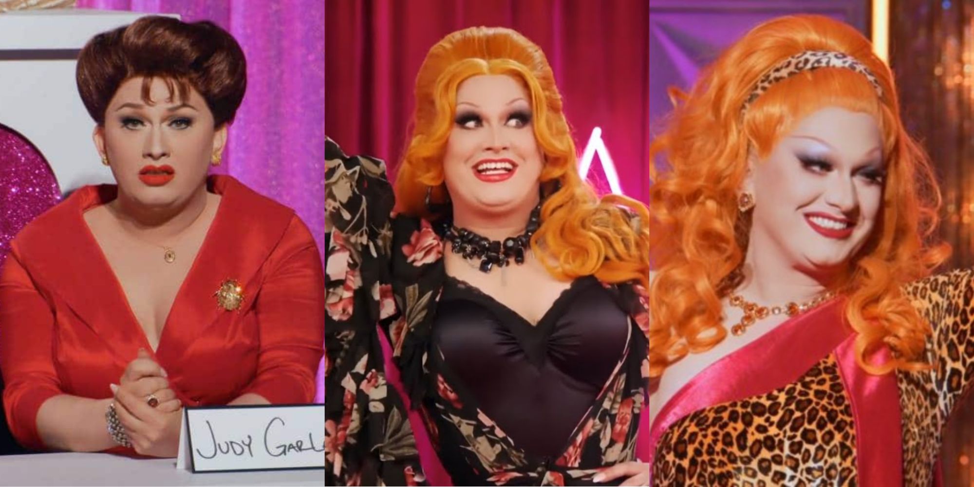 Split Image Jinkx Monsoon in All Stars 7 as Judy Garland, Entrance Look, and Crowning Look