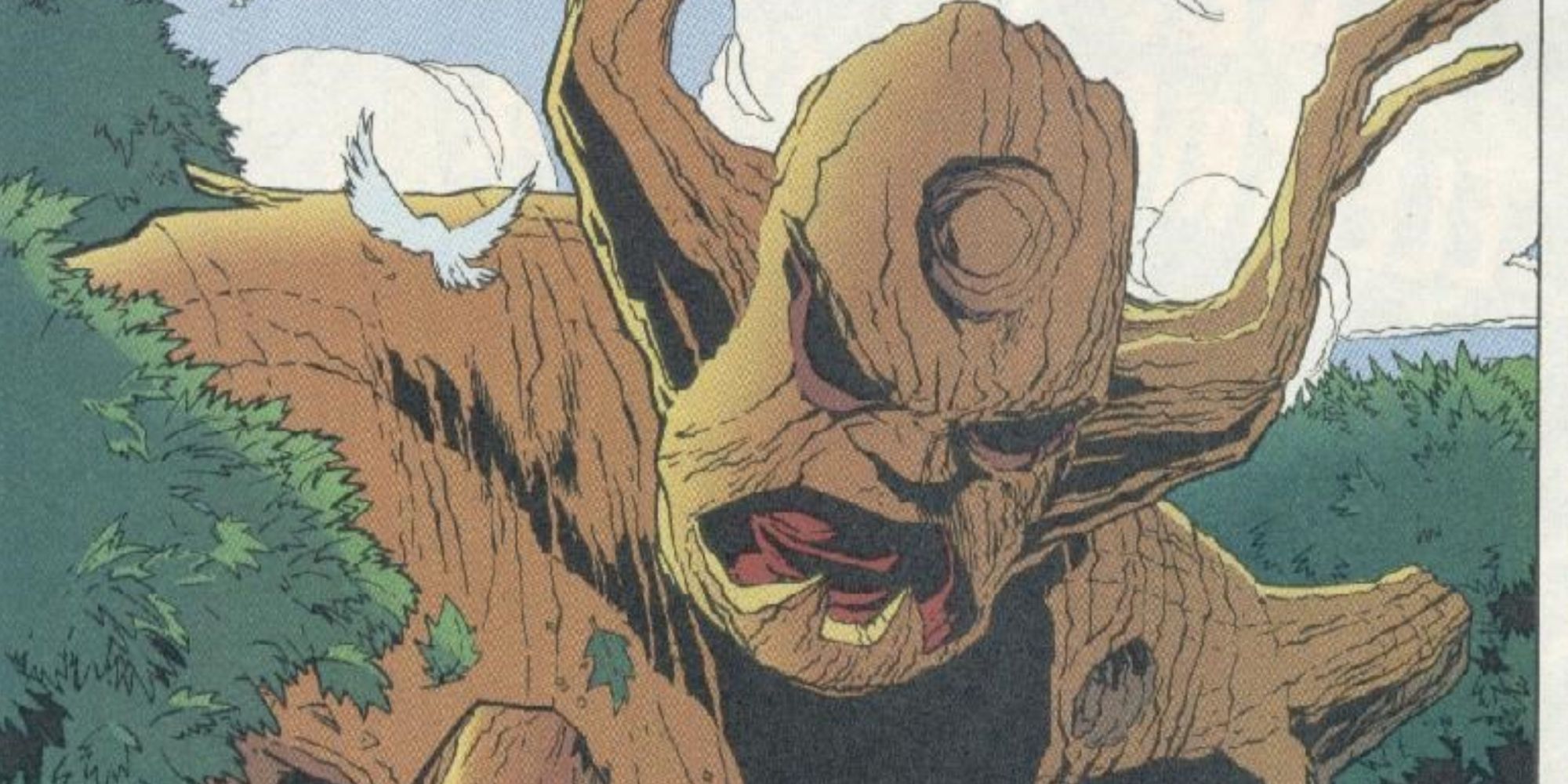 Groot aparece nos quadrinhos do Homem-Aranha.