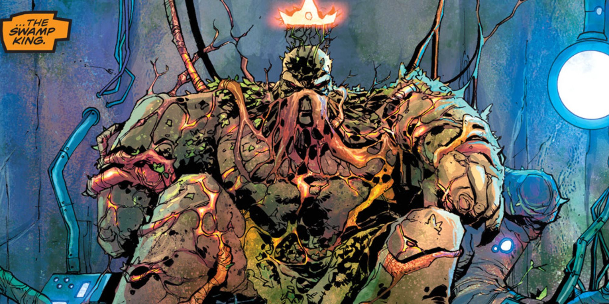 The Swamp King sits on his throne in DC Comics.