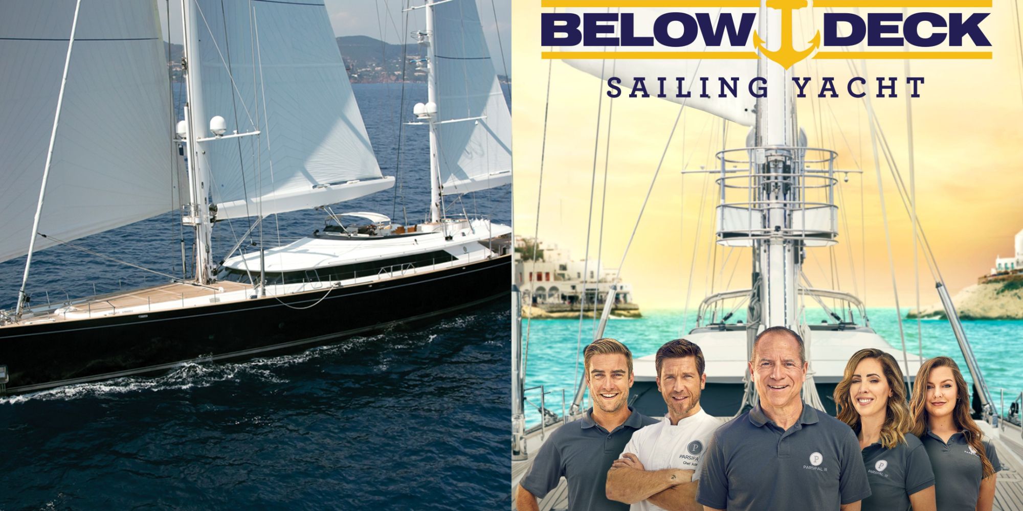 Split Image Below Deck Promo and Sailing Yacht