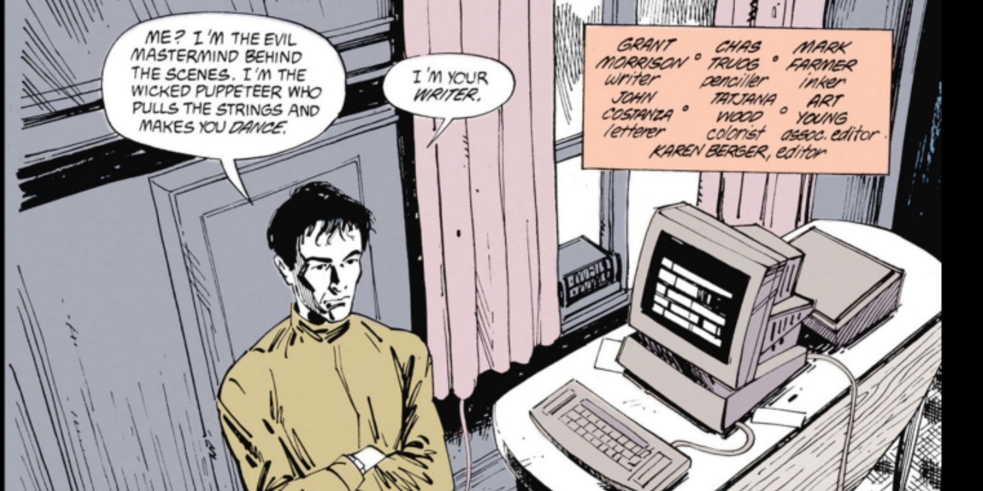 Grant Morrison meets Animal Man in DC Comics.