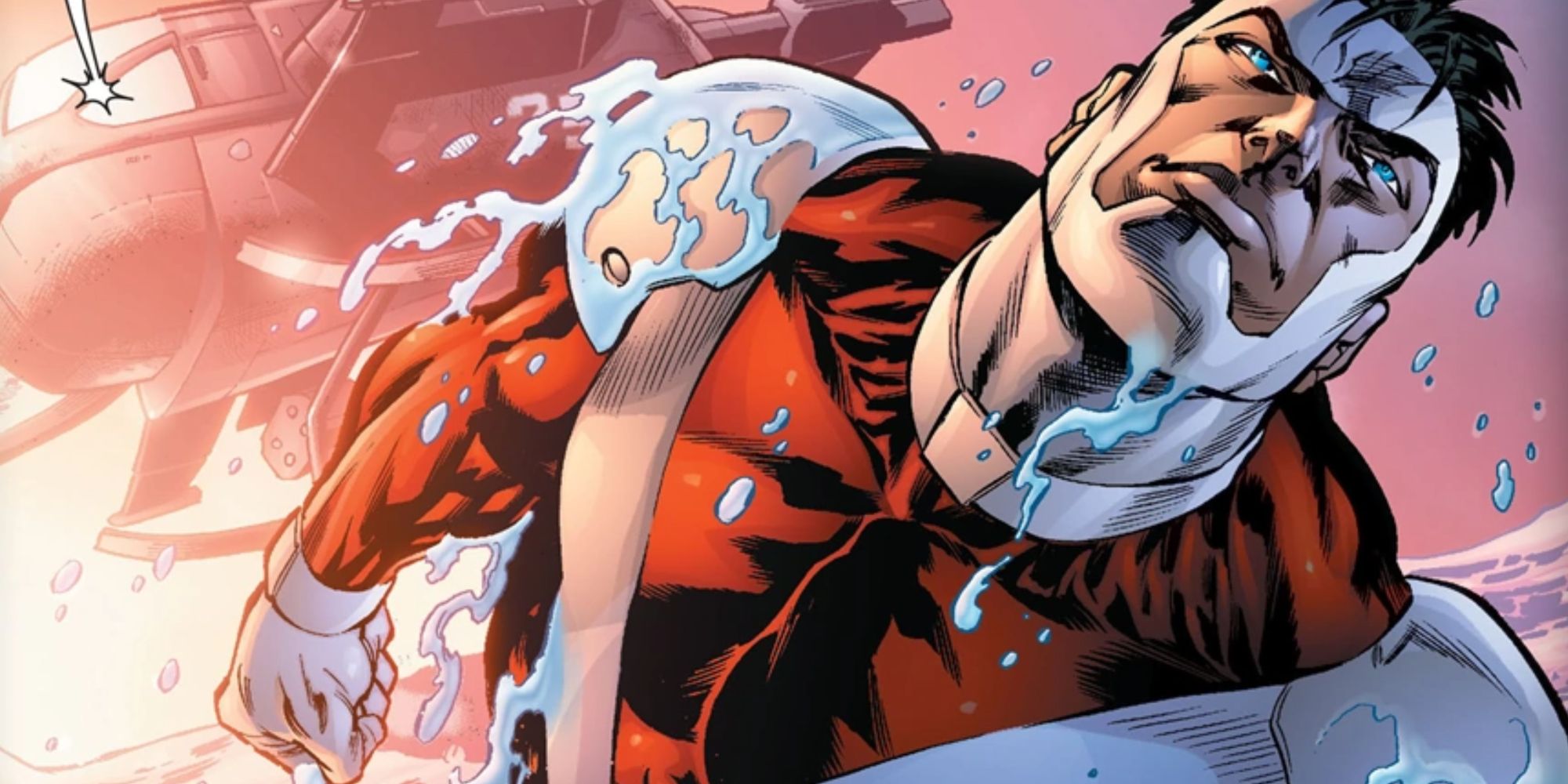 Majestic flies out of the water in WildC.A.T.S. comics.