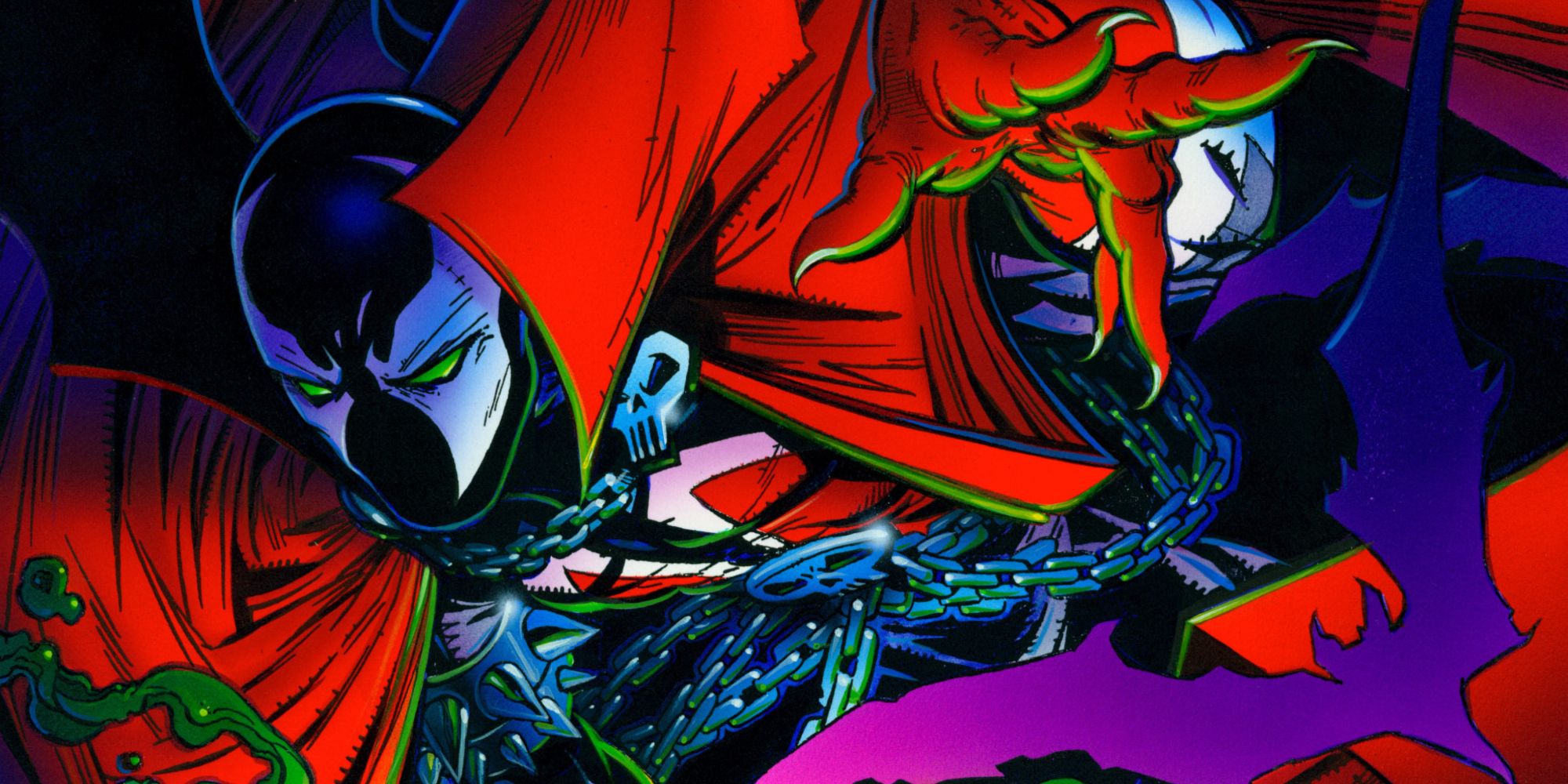 Spawn appears on the cover of Spawn 1 comic book. 