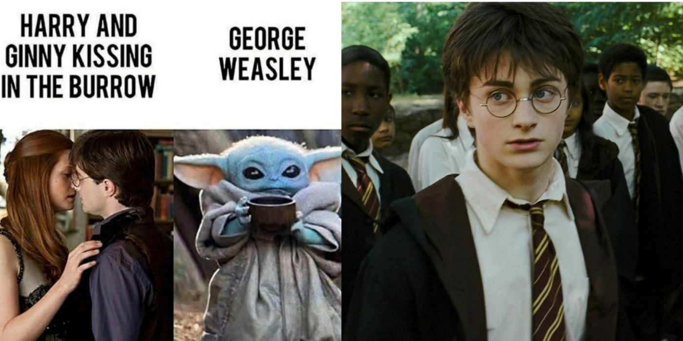 Featured Split Image Harry Potter Memes and Harry Potter