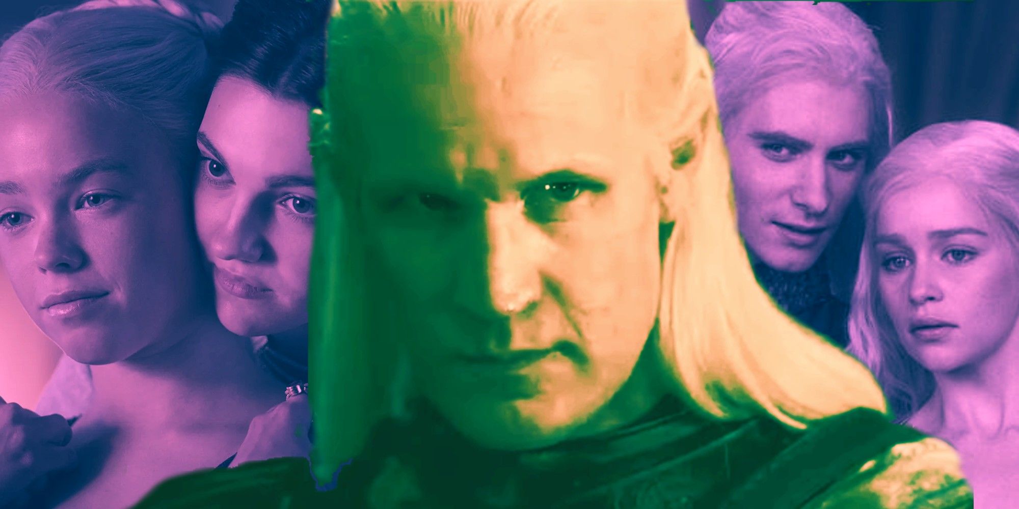 Collage of Aegon Targaryen, Game of Thrones, and House of the Dragon