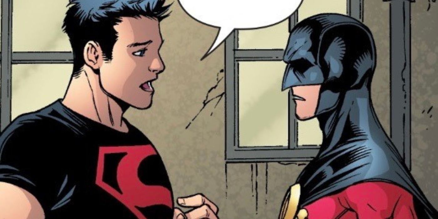 Conner Kent e Tim Drake conversando na DC Comics