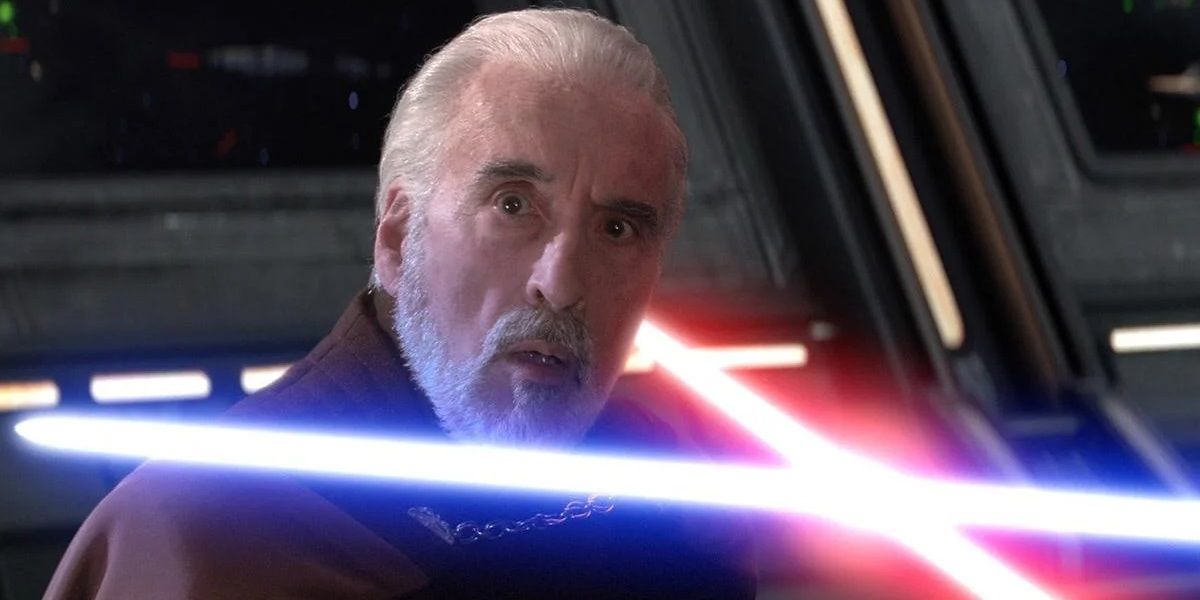 Count Dooku at Anakin's mercy in Revenge of the Sith