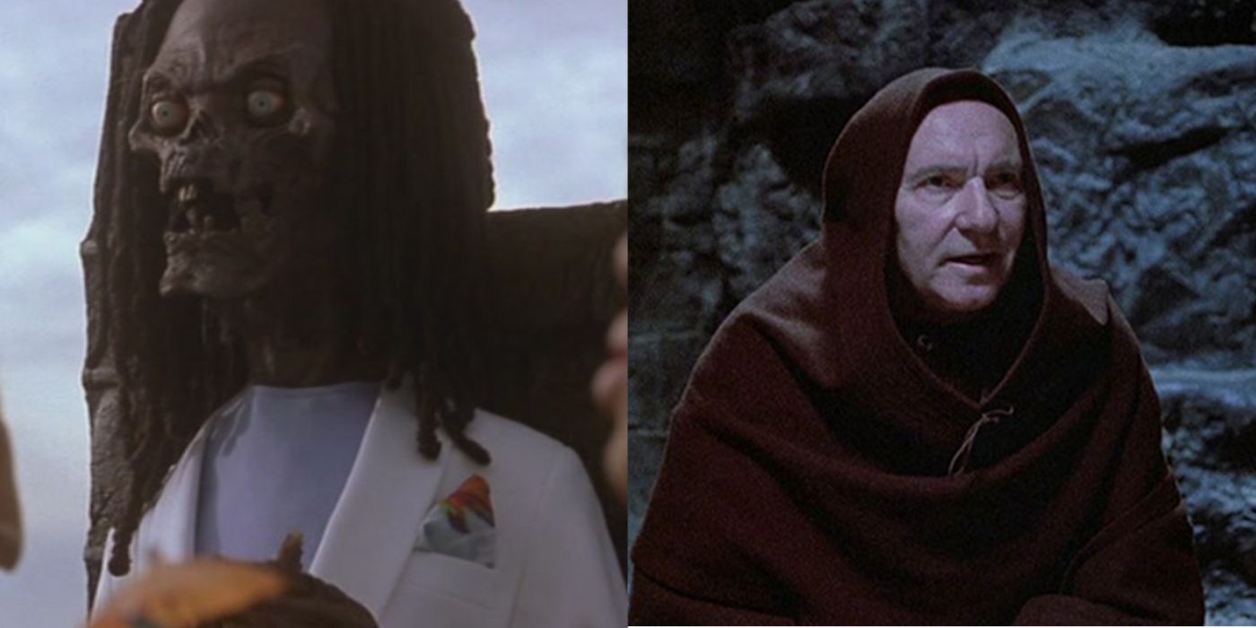 Two variations of the Crypt Keeper displayed in Tales From The Crypt.