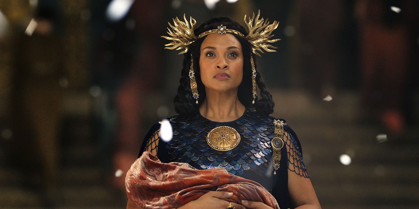 Cynthia Addai-Robinson as Queen Miriel as Lord of the Rings Rings of Power