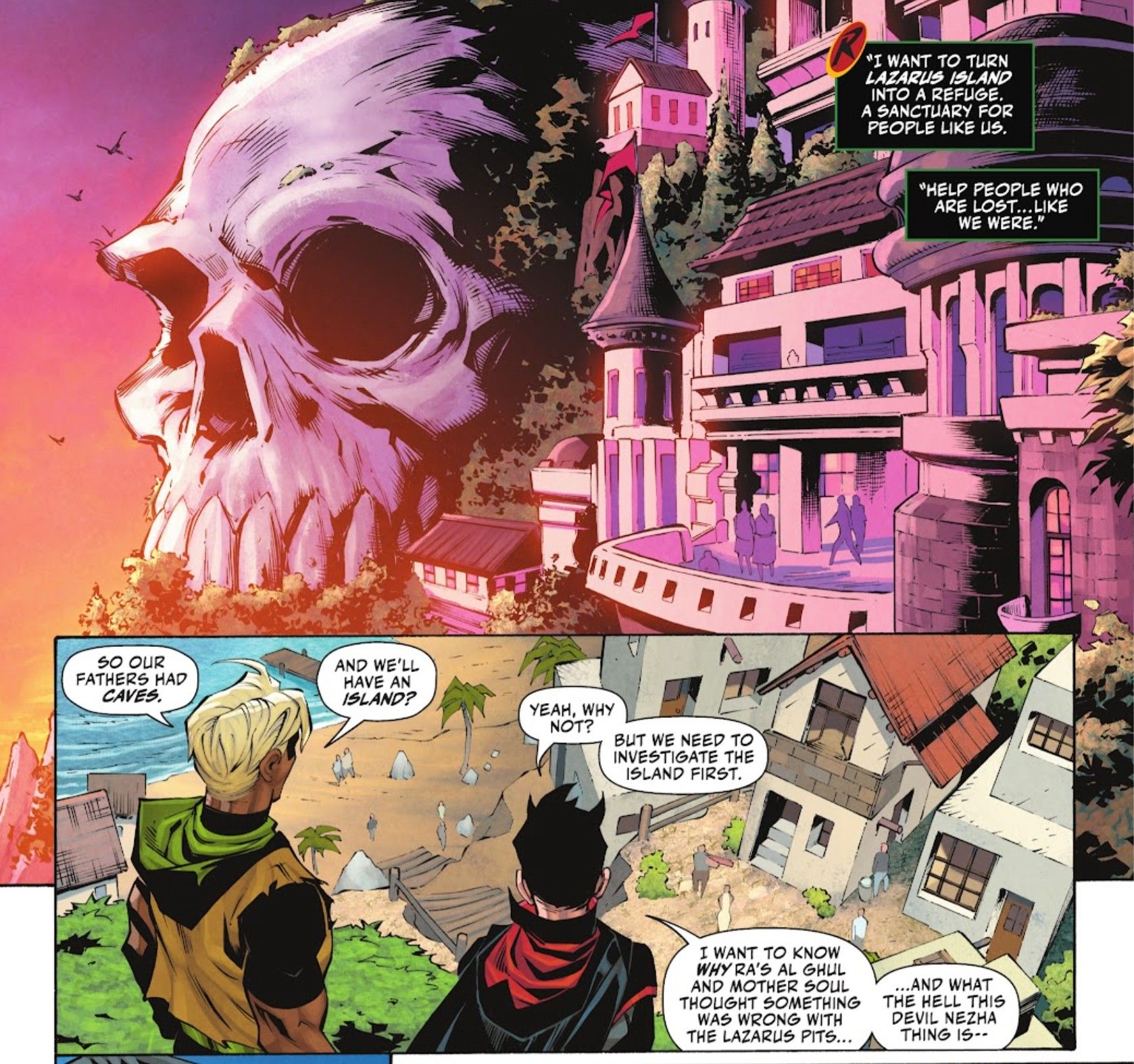 Damian Wayne and Connor Hawke Lazarus Island Robin #15