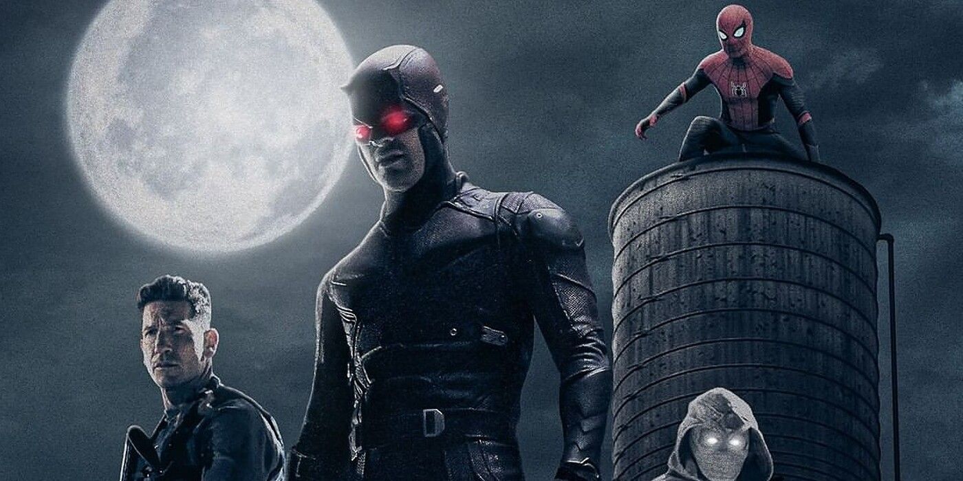 Spider-Man, Daredevil, Punisher & Moon Knight Unite In MCU Fan Art