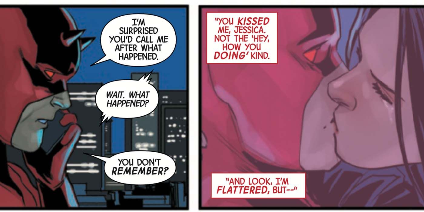 Daredevil and Jessica Jones Kiss