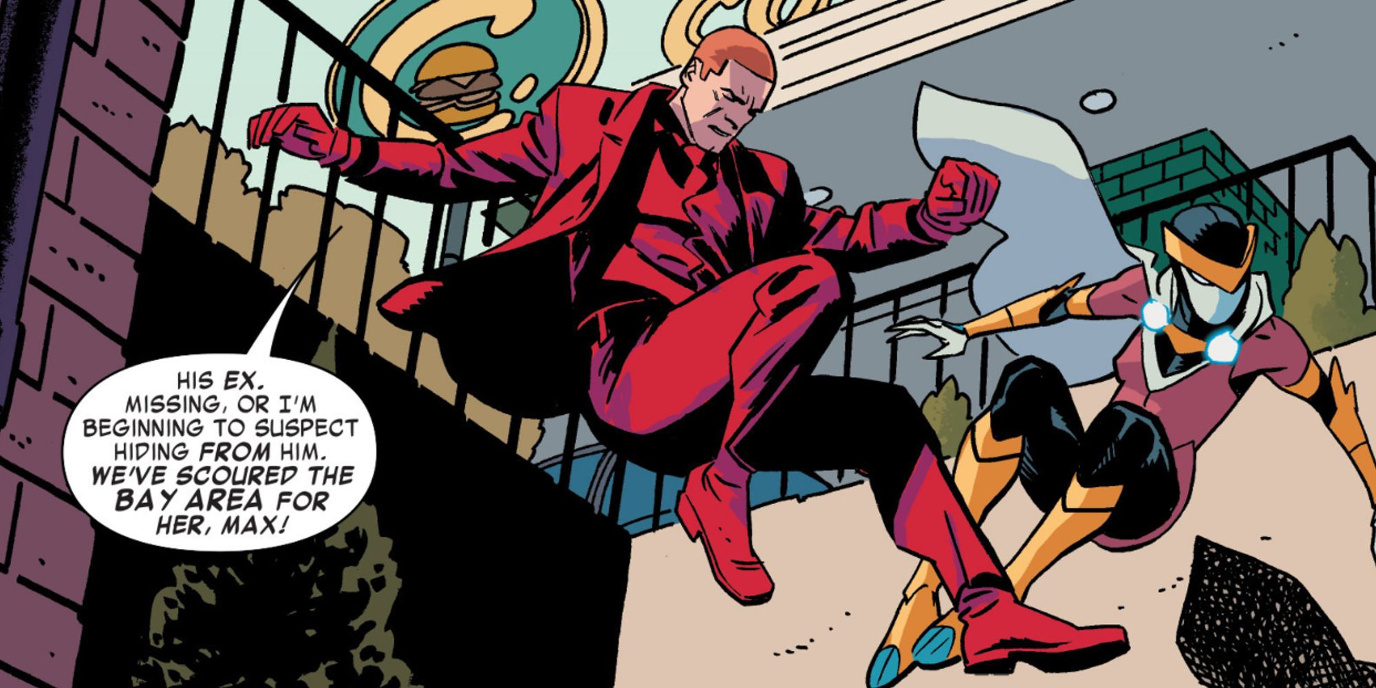 Daredevil leaping into action in his Attorney At Law suit