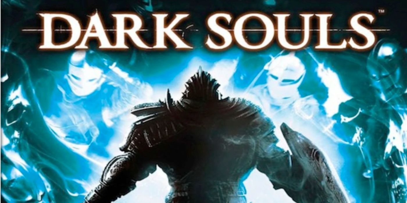 Dark Souls key art featuring the Chosen Undead facing a swarm of spirits.