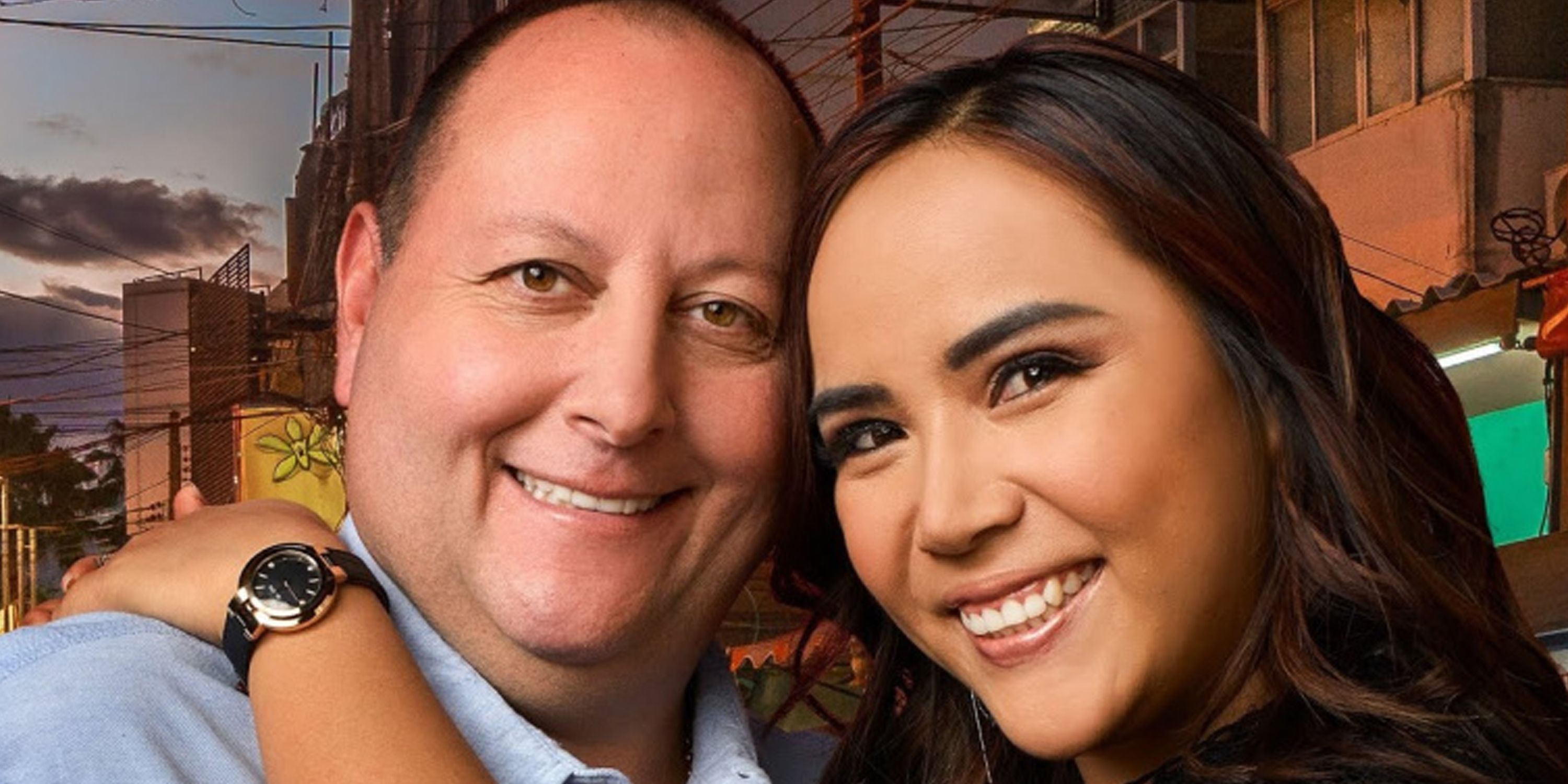 David Toborowsky with Annie Suwan from 90 Day Fiancé smiling and holding each other