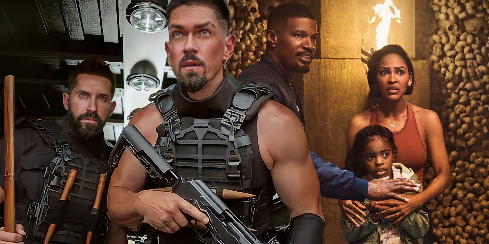 Scott Adkins and Steve Howey as the Nazarian Brothers in Day Shift