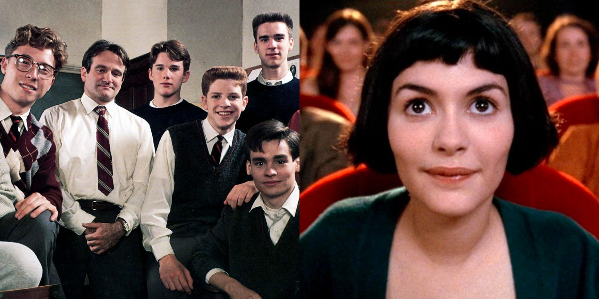 Two images from Dead Poet's Society & Amelie