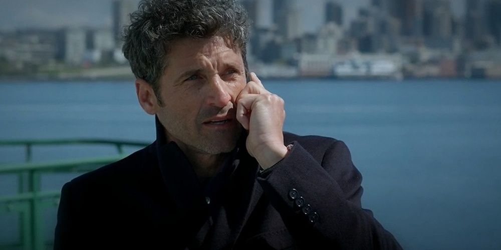 Derek talking on the phone in Grey's Anatomy 