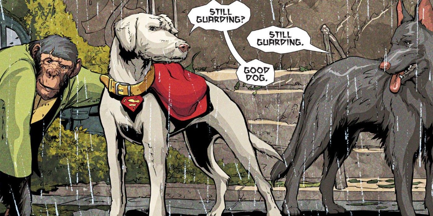 Detective Chimp, Krypto, and Ace the Bat-Hound in DCeased Hope at World's End #8