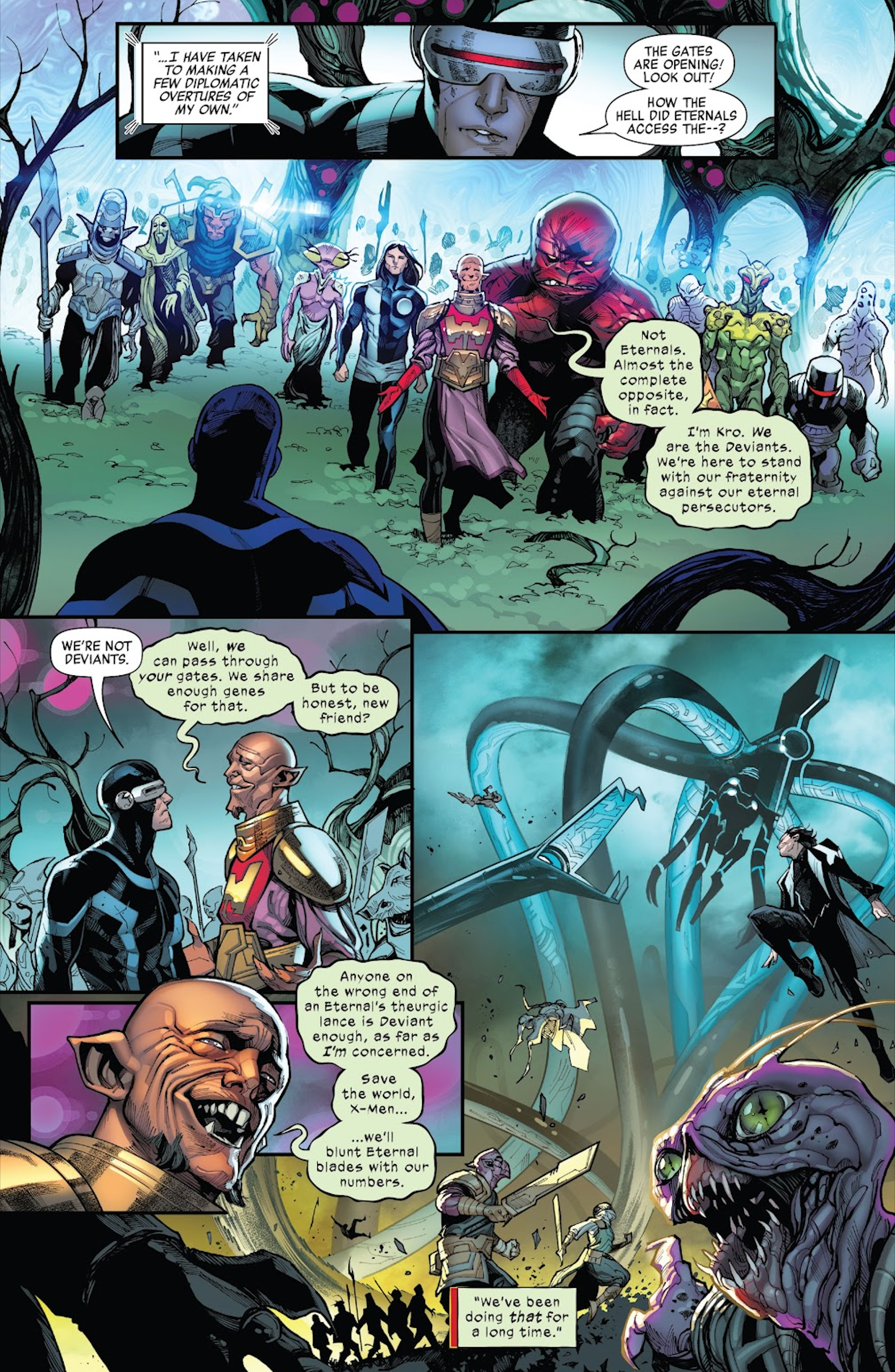 Deviants arrive on Krakoa with the X-Men