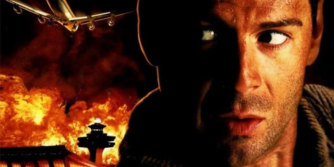 Bruce Willis no pôster de Die Hard 2