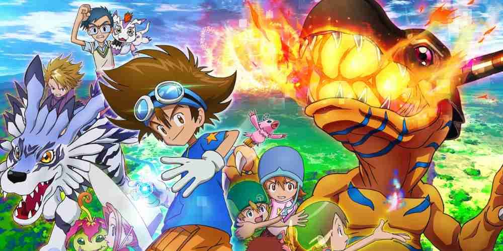 A shot of Tai, his friends, and their Digimon for the Digimon Adventure 2020 reboot.