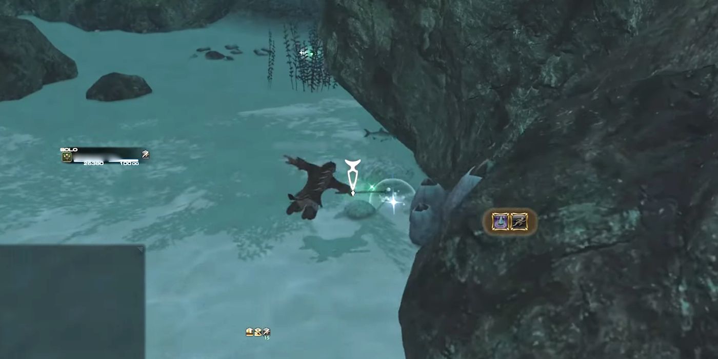 Diving In The Island Sanctuary In FFXIV