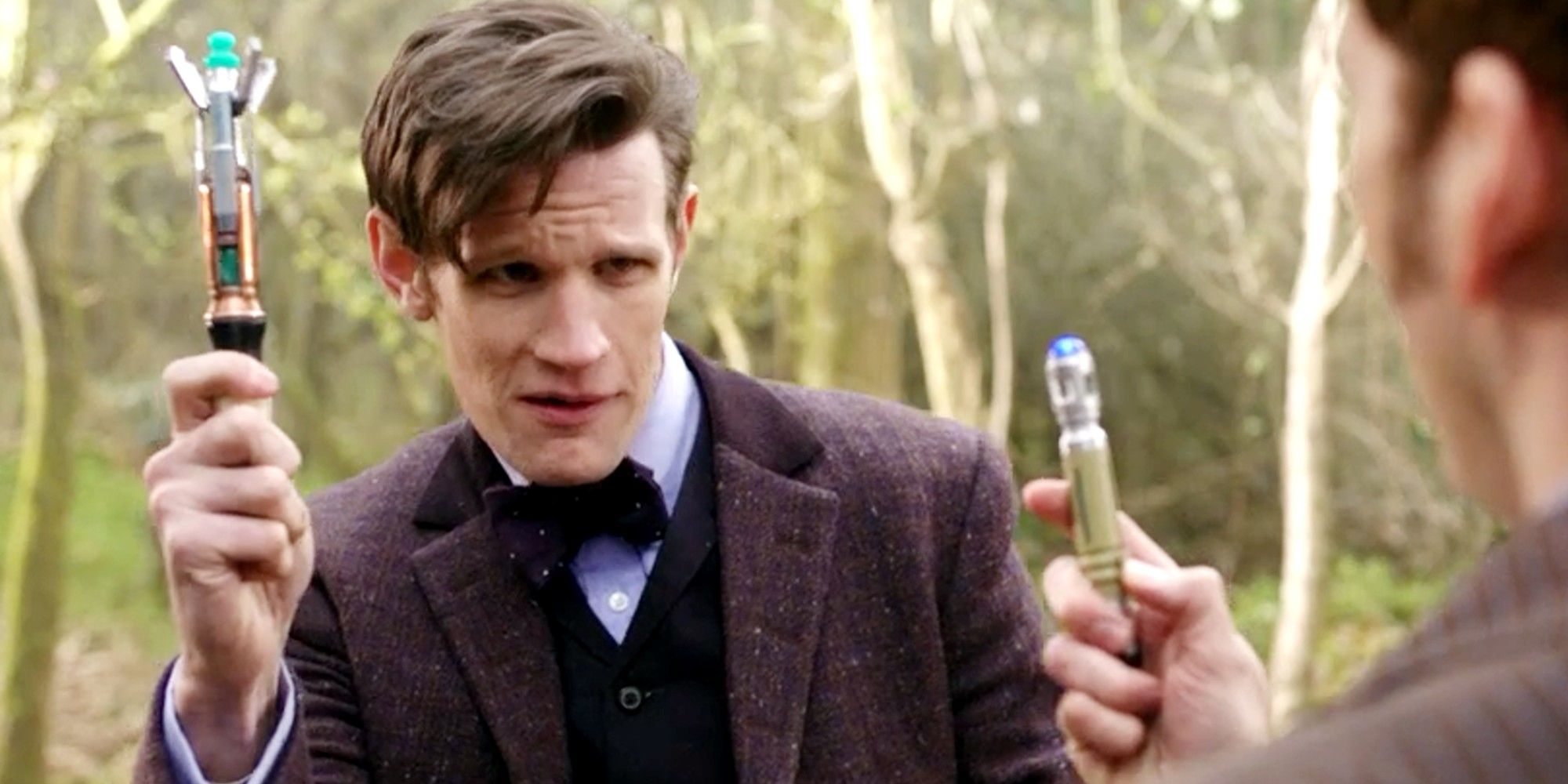 The Eleventh Doctor talks to the Tenth in Doctor Who