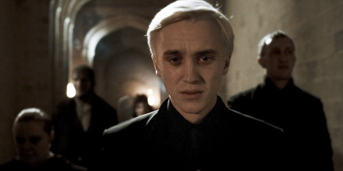 Draco Malfoy looking sad in Harry Potter and the Half-Blood Prince