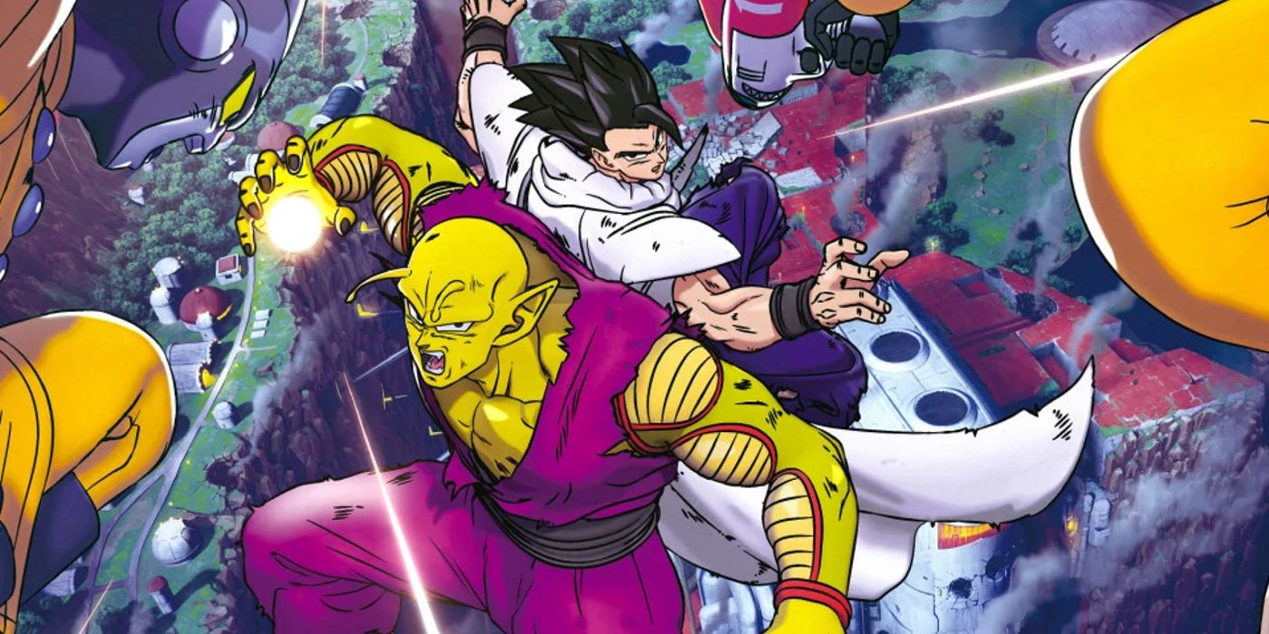 Gohan e Piccolo no pôster de Dragon Ball Super: Superhero