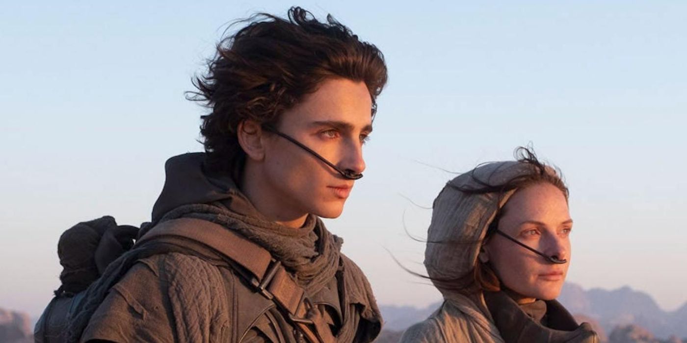 Paul and Lady Jessica in the desert in Dune