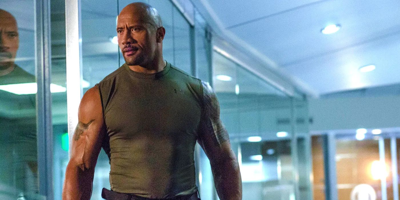 Dwayne Johson as Hobbs in Furious 7