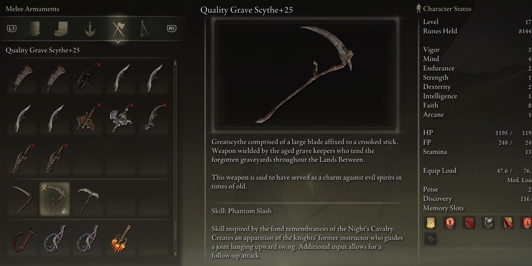The Grave Scythe can be hard to find in Elden Ring, but it's attributes are underrated.