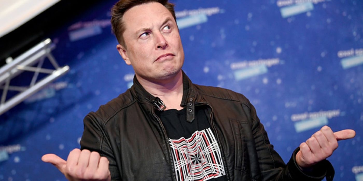 Pose aleatória de Elon Musk.