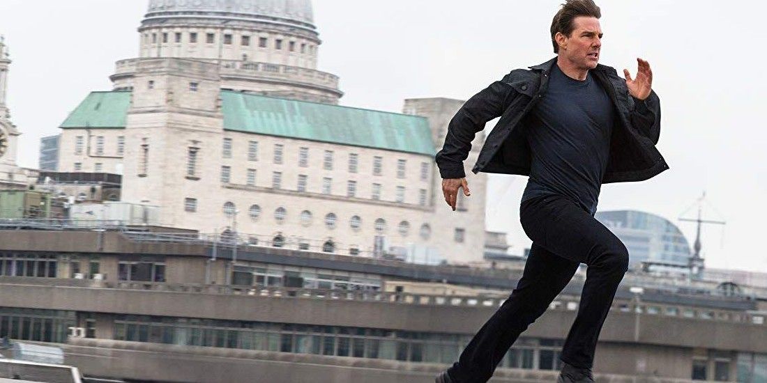 Ethan Hunt running in Mission: Impossible - Fallout