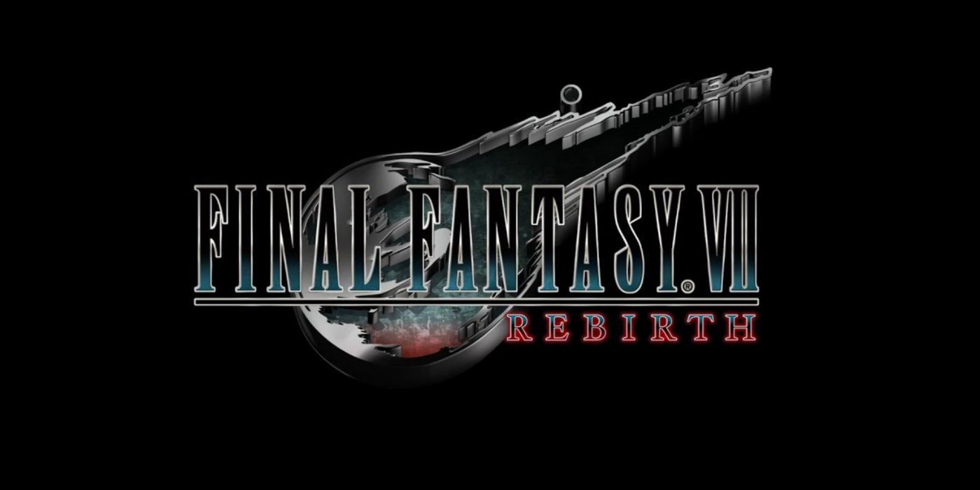 Il logo ufficiale di Final Fantasy VII Rebirth con una meteora sullo sfondo.