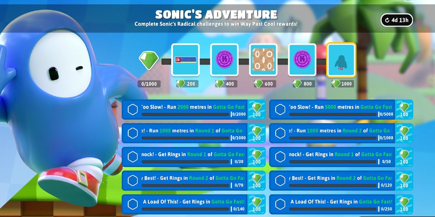 Fall Guys Sonic Challenges