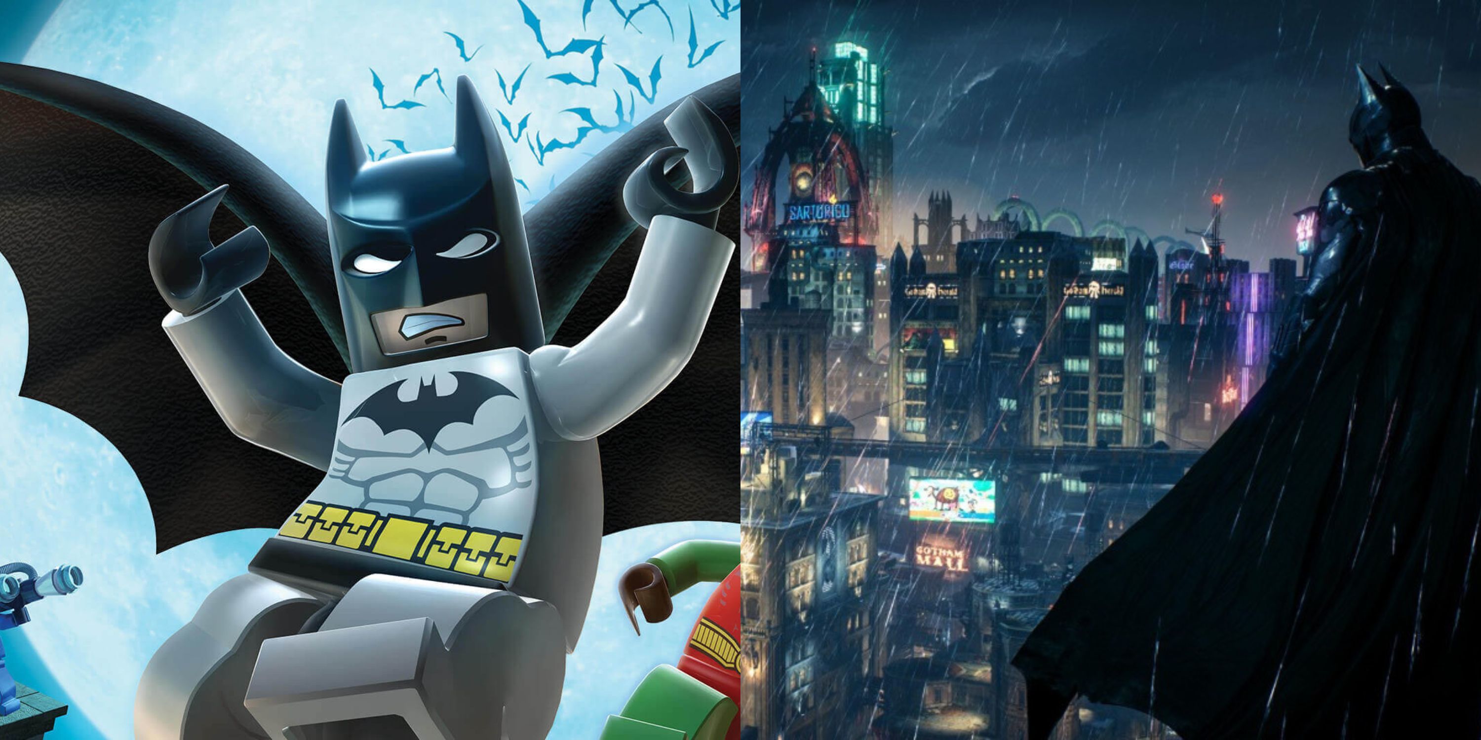 Featured image cover art for Lego Batman The Video Game and Batman Arkham Knight