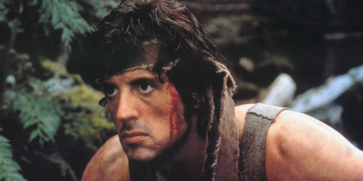 John Rambo looking intense in First Blood