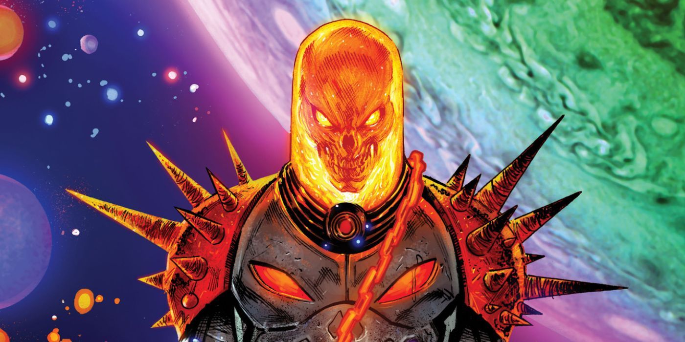 Frank Castle as the Cosmic Ghost Rider.in Marvel Comics.