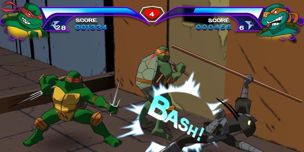 Gameplay of Teenage Mutant Ninja Turtles (2003)