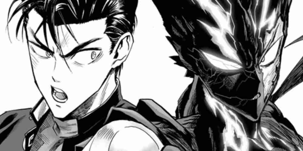 Metal Bat looked over at Garou in the One Punch Man manga.