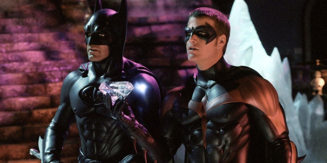 George Clooney e Chris O'Donnell em Batman e Robin