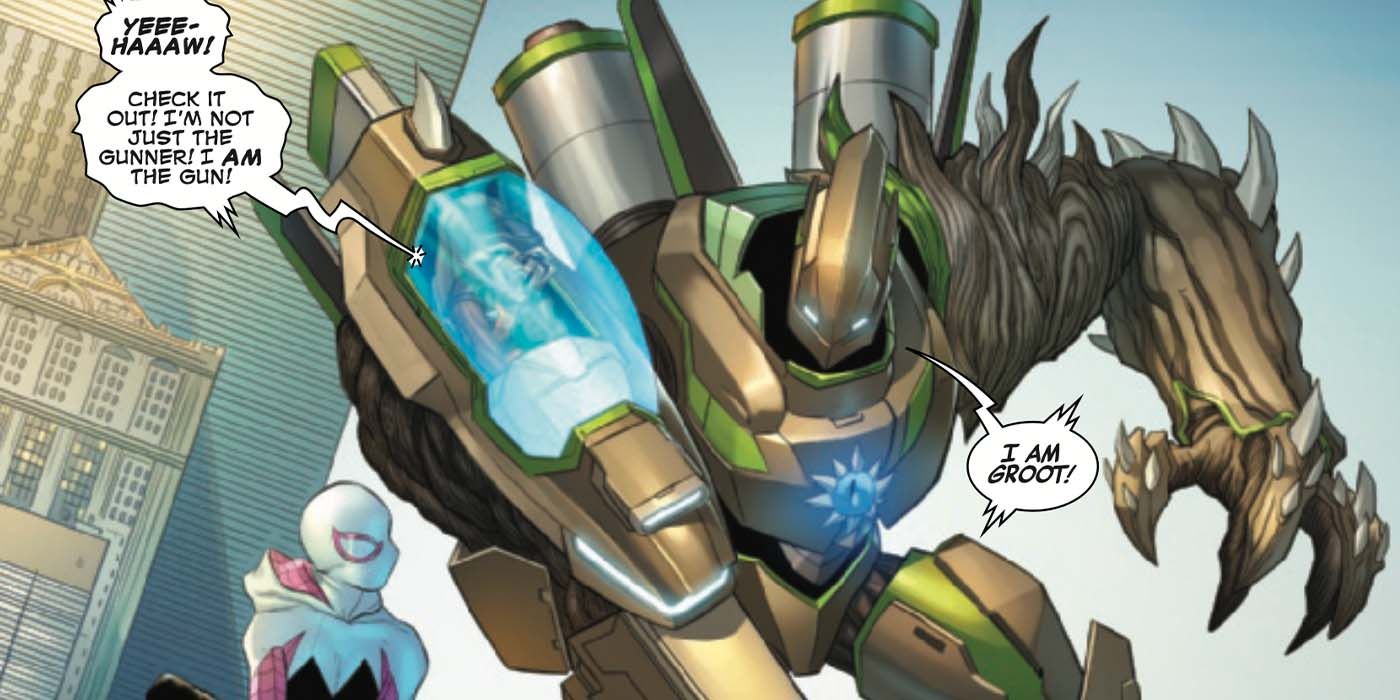 Groot's New Mech Armor Turns Rocket Into A Perfect Guardians Weapon