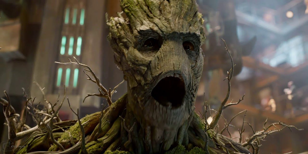 Groot roars in Guardians of the Galaxy
