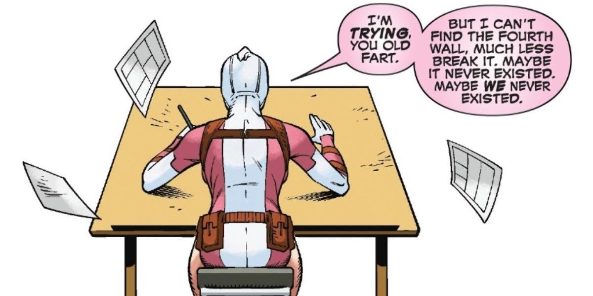 Gwenpool breaks the fourth wall in Marvel comics