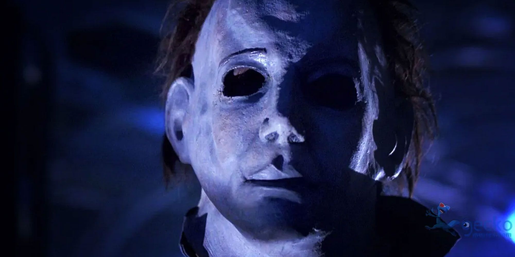 Michael Myers staring at the camera in Halloween VI: The Curse of Michael Myers.