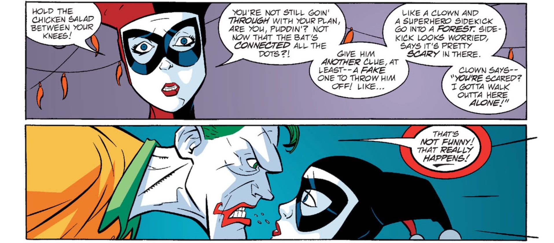 Harley Quinn Red Hood Joker Joke DC Comics