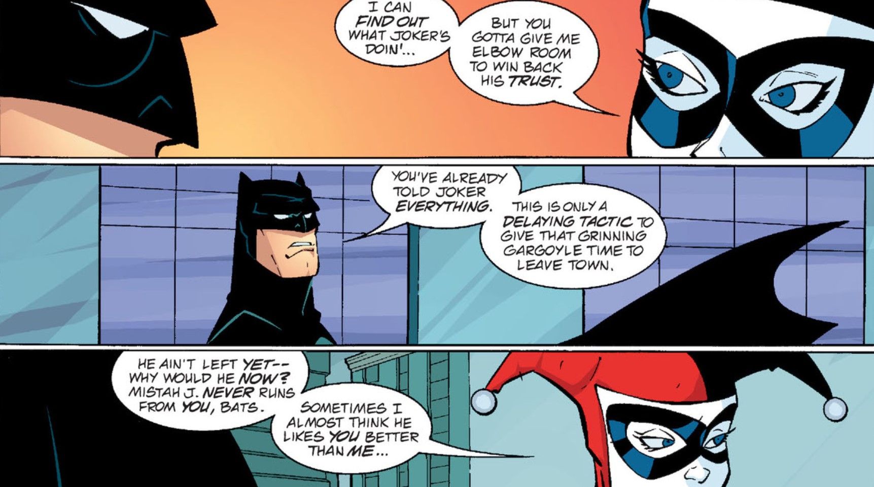 Harley Quinn on Joker with Batman DC Comics
