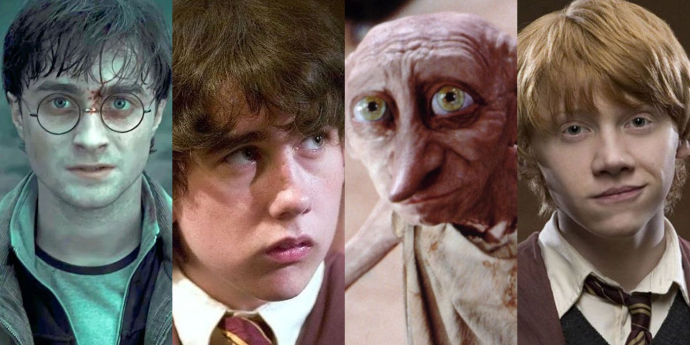 Harry, Neville, Dobby and Ron